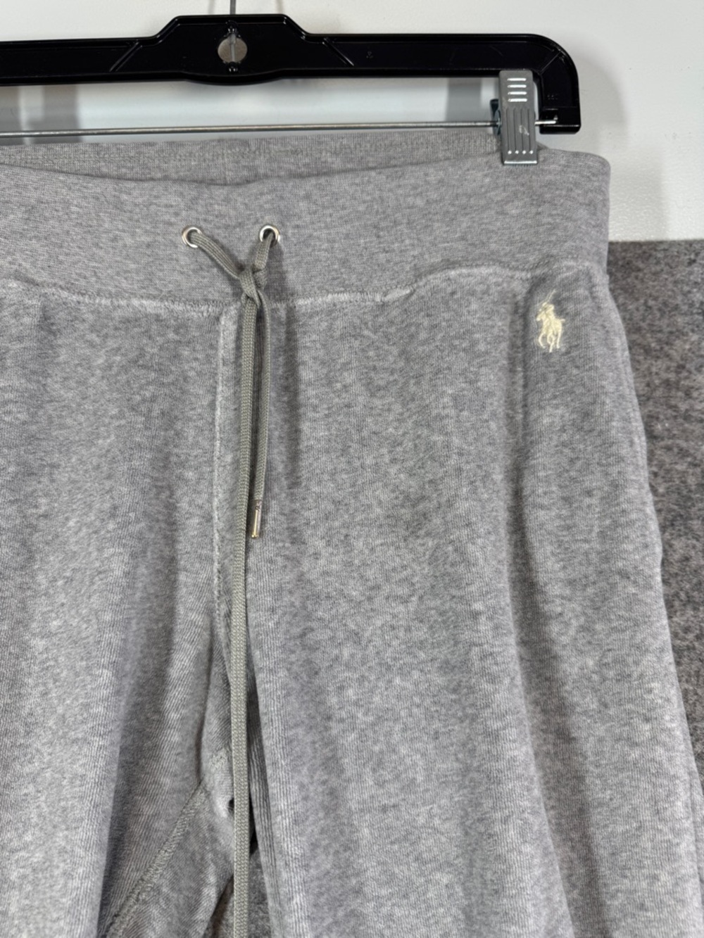 Ralph Lauren Light Gray Knit Drawstring Sweatpants Joggers Cuffed Casual Size M - Picture 3 of 14